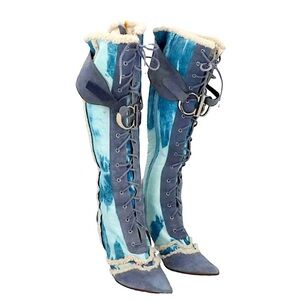 Vintage Dior Knee-High Women's Boots